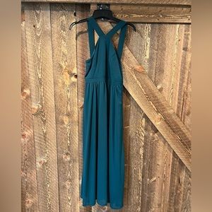 Modest Forest Green Prom Dress